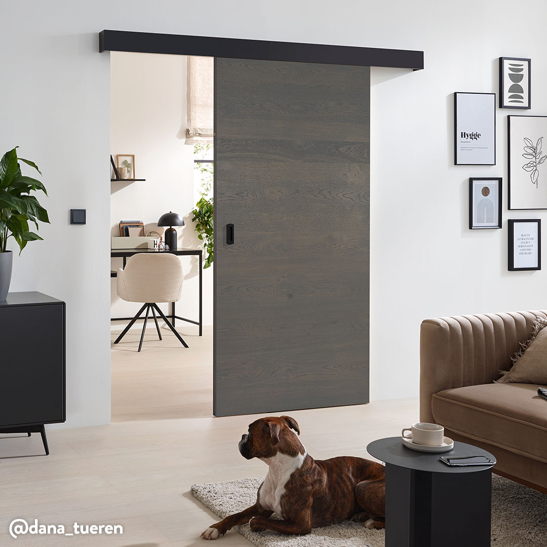 Türhighlight - Asteiche gebürstet & grau geölt